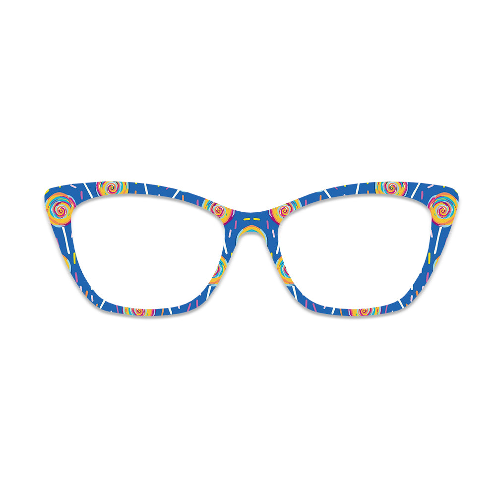 Blue Lollipop Rainbow Glasses Toppers #4165350845
