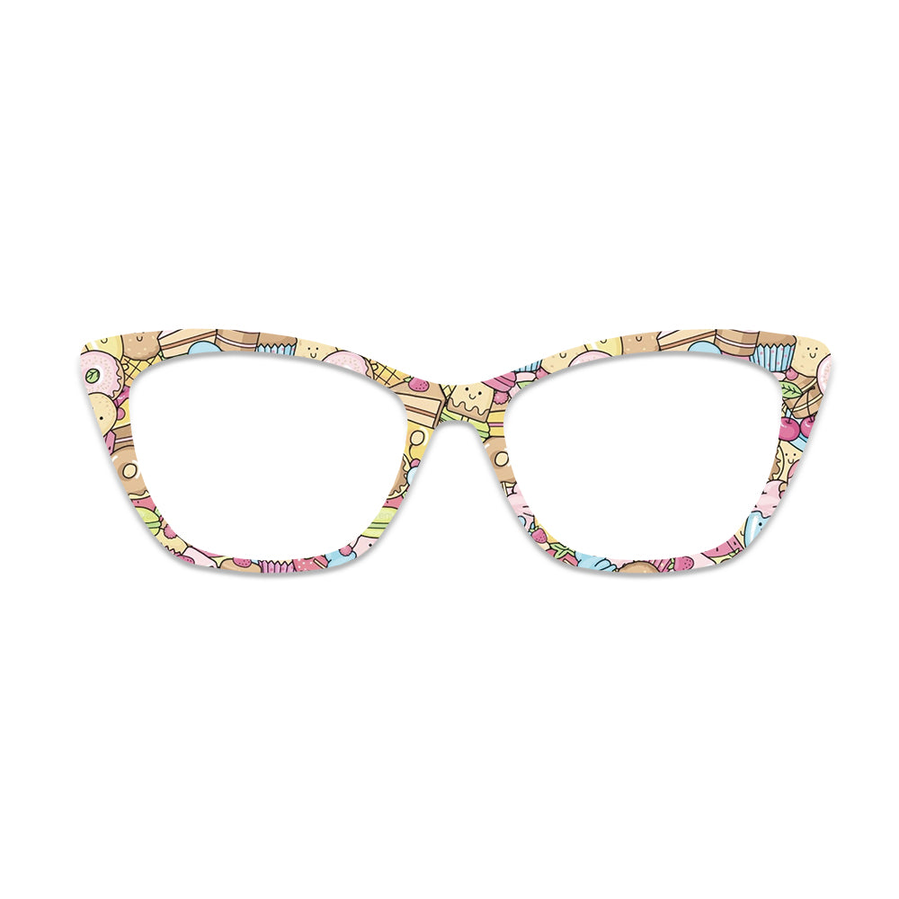 Cute Dessert Pattern Glasses Toppers #6035608215