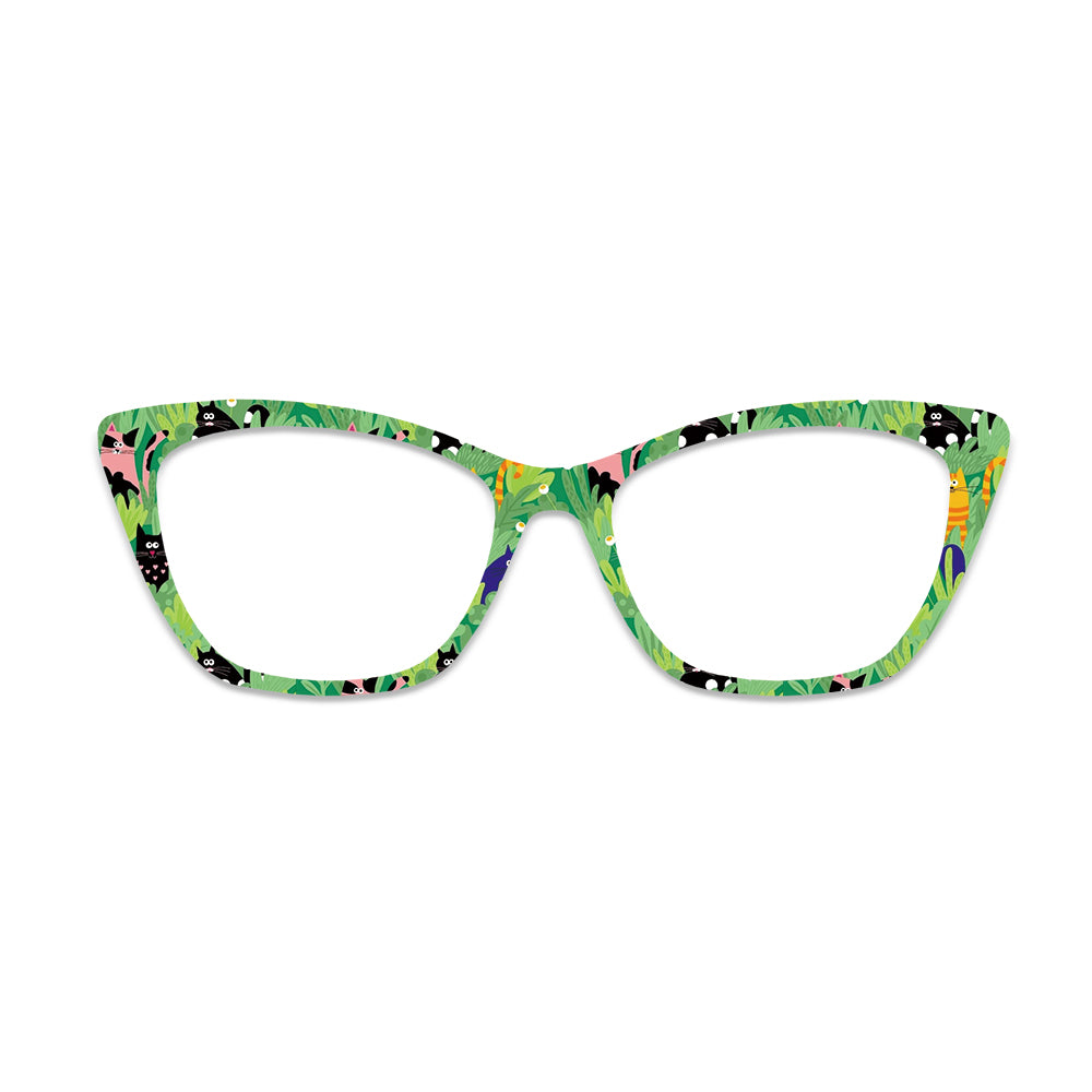 Jungle Cat Pattern Glasses Toppers #6219275554