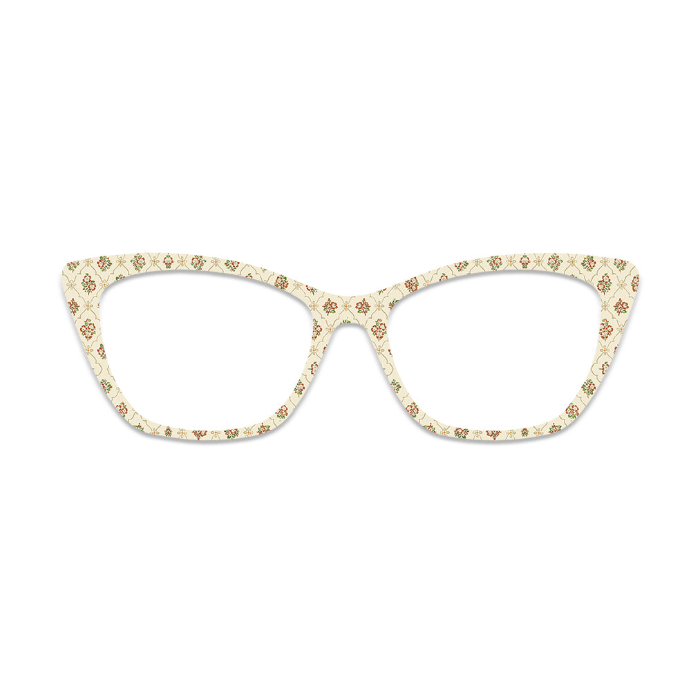 Beige Vintage Floral Glasses Toppers #5890758802