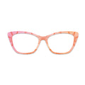Pink Orange Gradient Geometric Line Glasses Toppers #7404809864