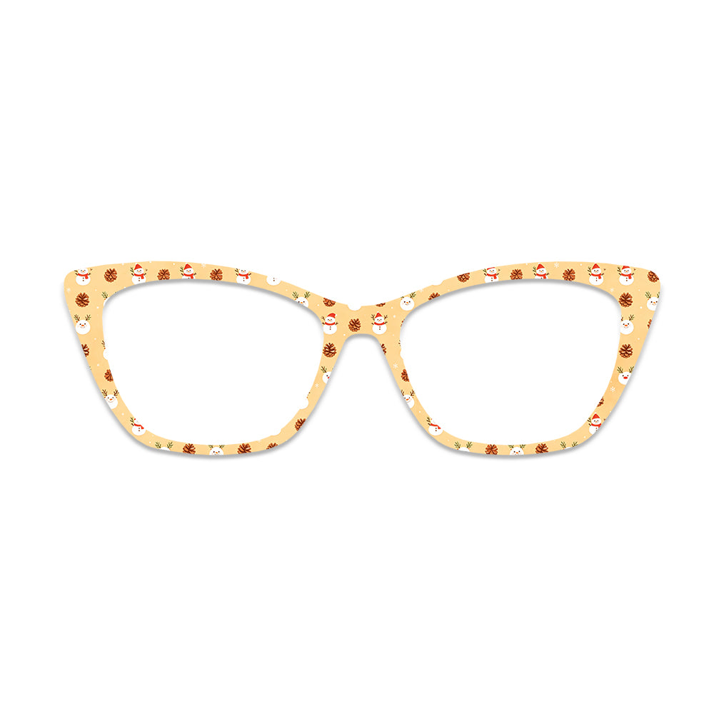 Christmas Snowman Pinecone Glasses Toppers #4869926748