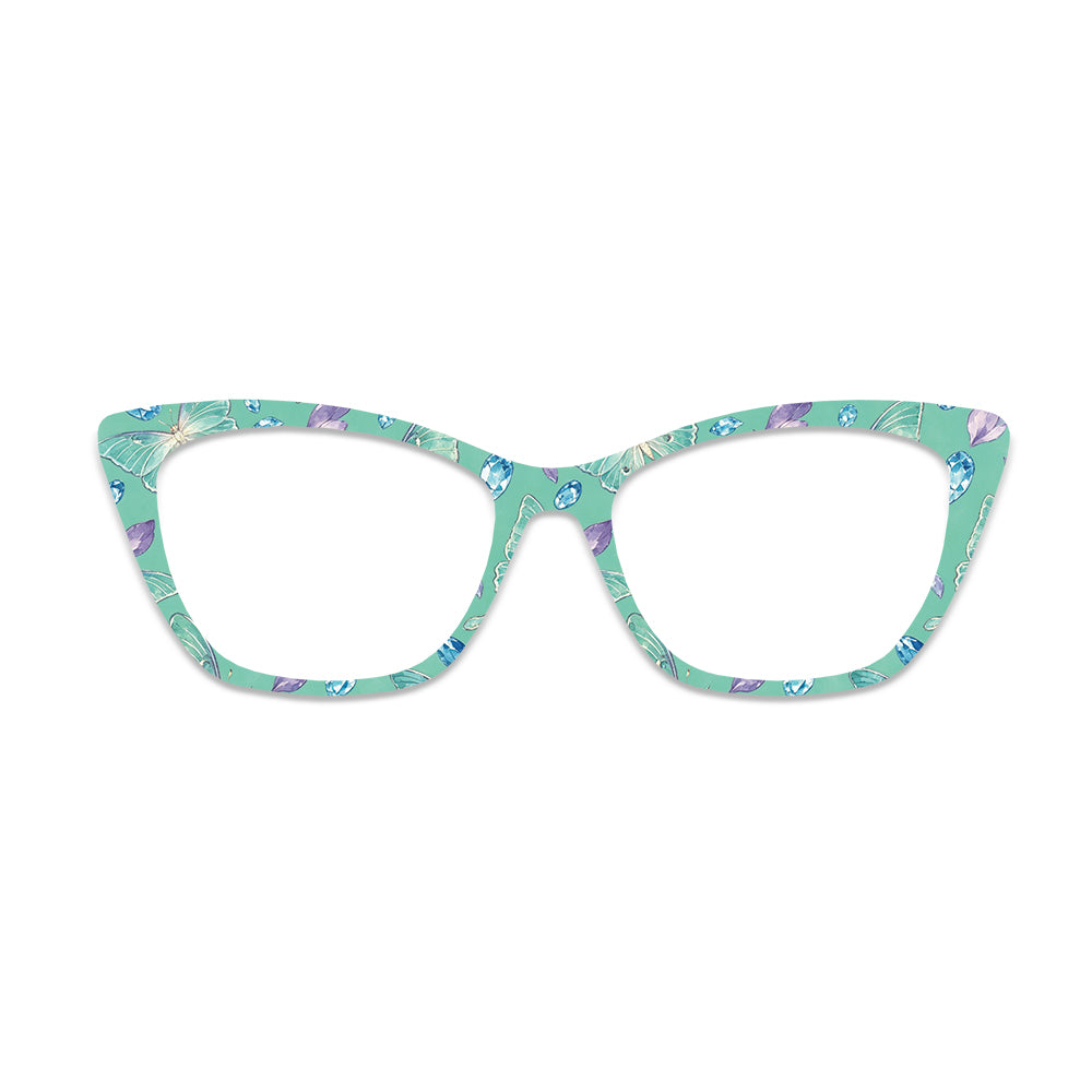 Butterfly Gemstone Pattern Glasses Toppers #6456745291