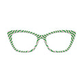 Pink Green Wavy Stripe Pattern Glasses Toppers #8430323399
