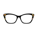 Black Corner Floral Glasses Toppers #6224625493
