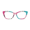 Color Block Polka Dot Glitter Glasses Toppers #7237422583