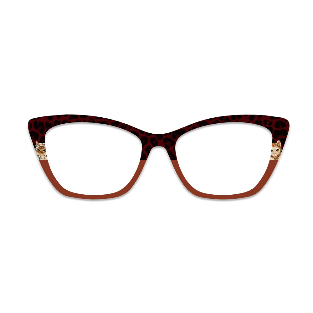 Leopard Cat Patch Glasses Toppers #6652223466