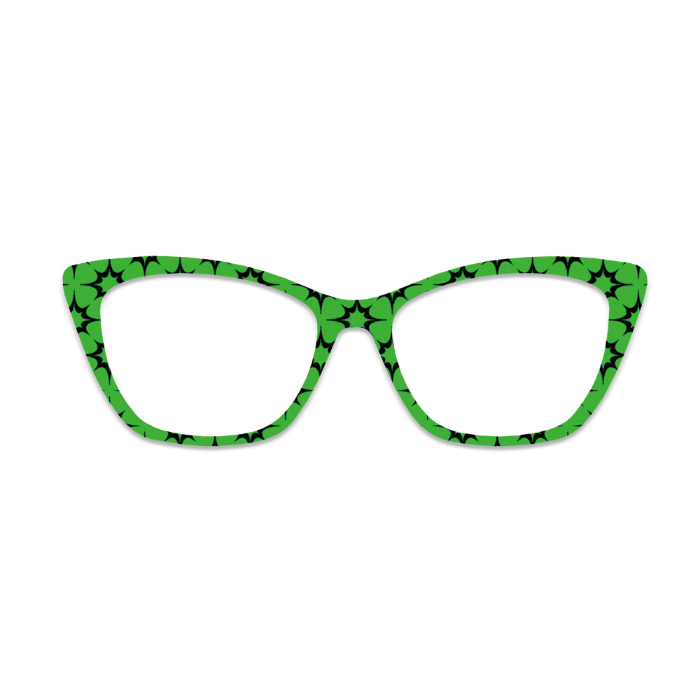 Green Clover Glasses Toppers #1603245512
