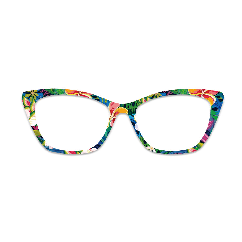 Tropical Colorful Floral Glasses Toppers #4731356490
