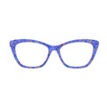 Blue Background Floral Pattern Glasses Toppers #2304817067