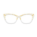 Golden European Scroll Floral Pattern Glasses Toppers #5045244726