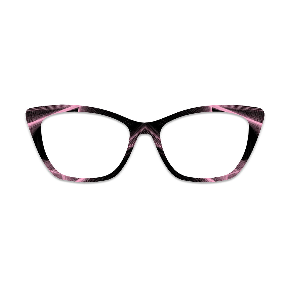 Black Pink Line Pattern Glasses Toppers #4935467930
