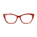 Red Background Vintage Chinese Character Glasses Toppers #2669713418