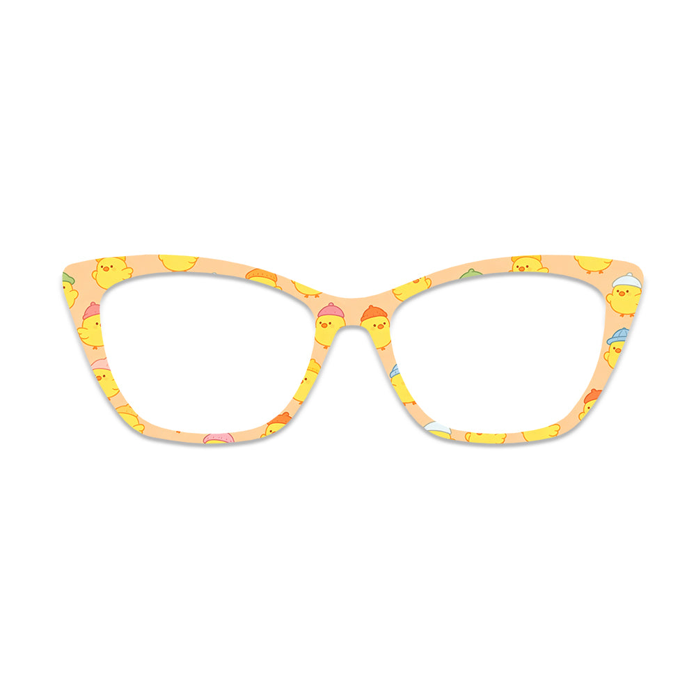 Cute Little Yellow Chicken Glasses Toppers #4553432566