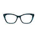 Blue Black Crack Glasses Toppers #3745456035