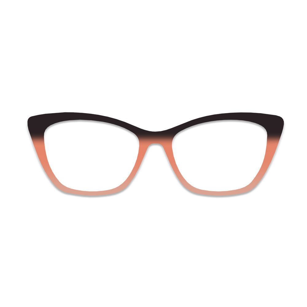 Brown Orange Gradient Solid Glasses Toppers #4218193114