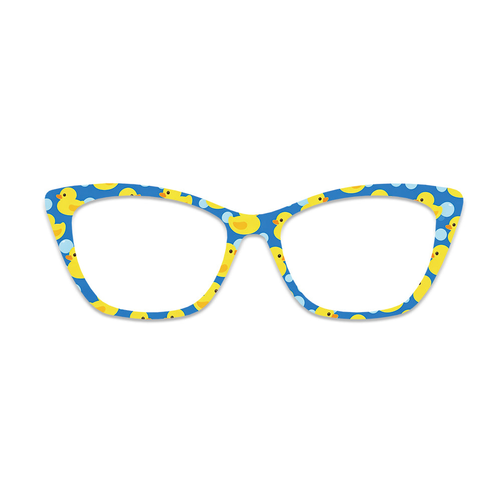 Blue Background Rubber Duck Bubble Glasses Toppers #8332191111