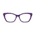 Purple Leopard Pattern Glasses Toppers #6352466868