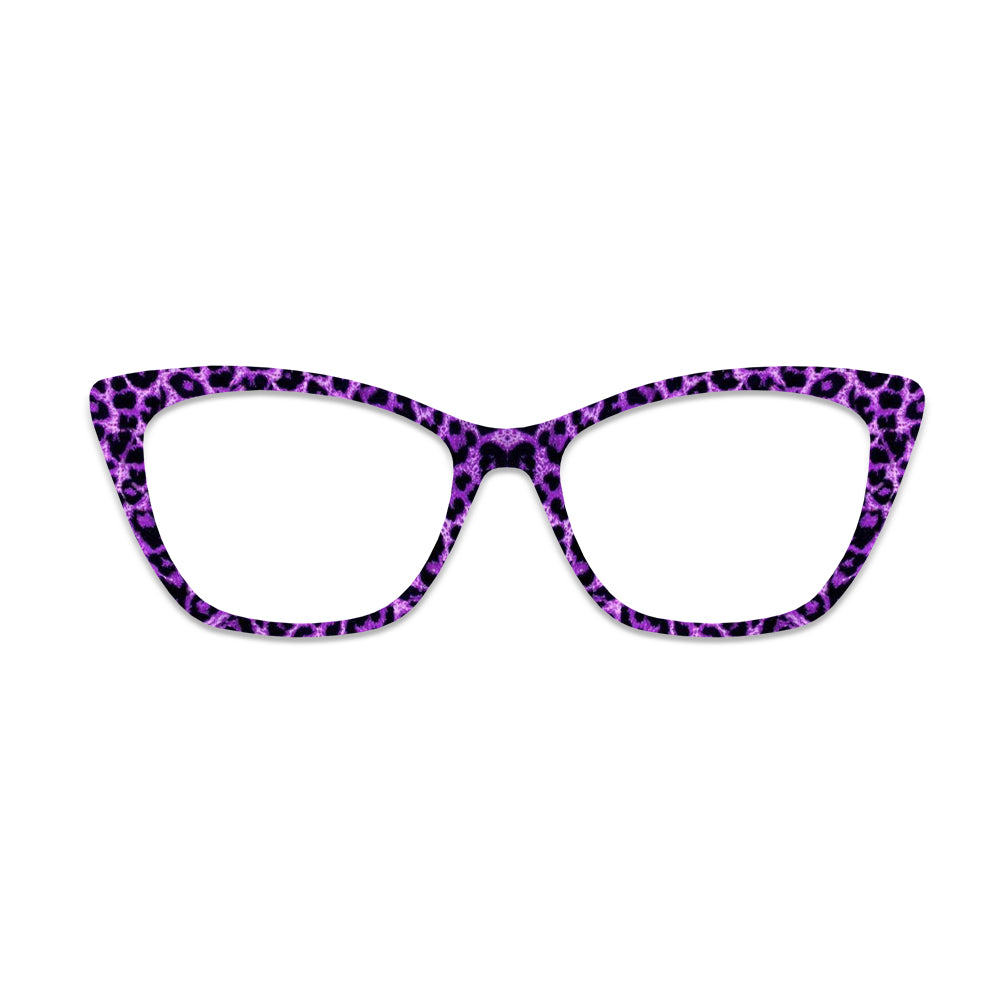 Purple Leopard Pattern Glasses Toppers #6352466868