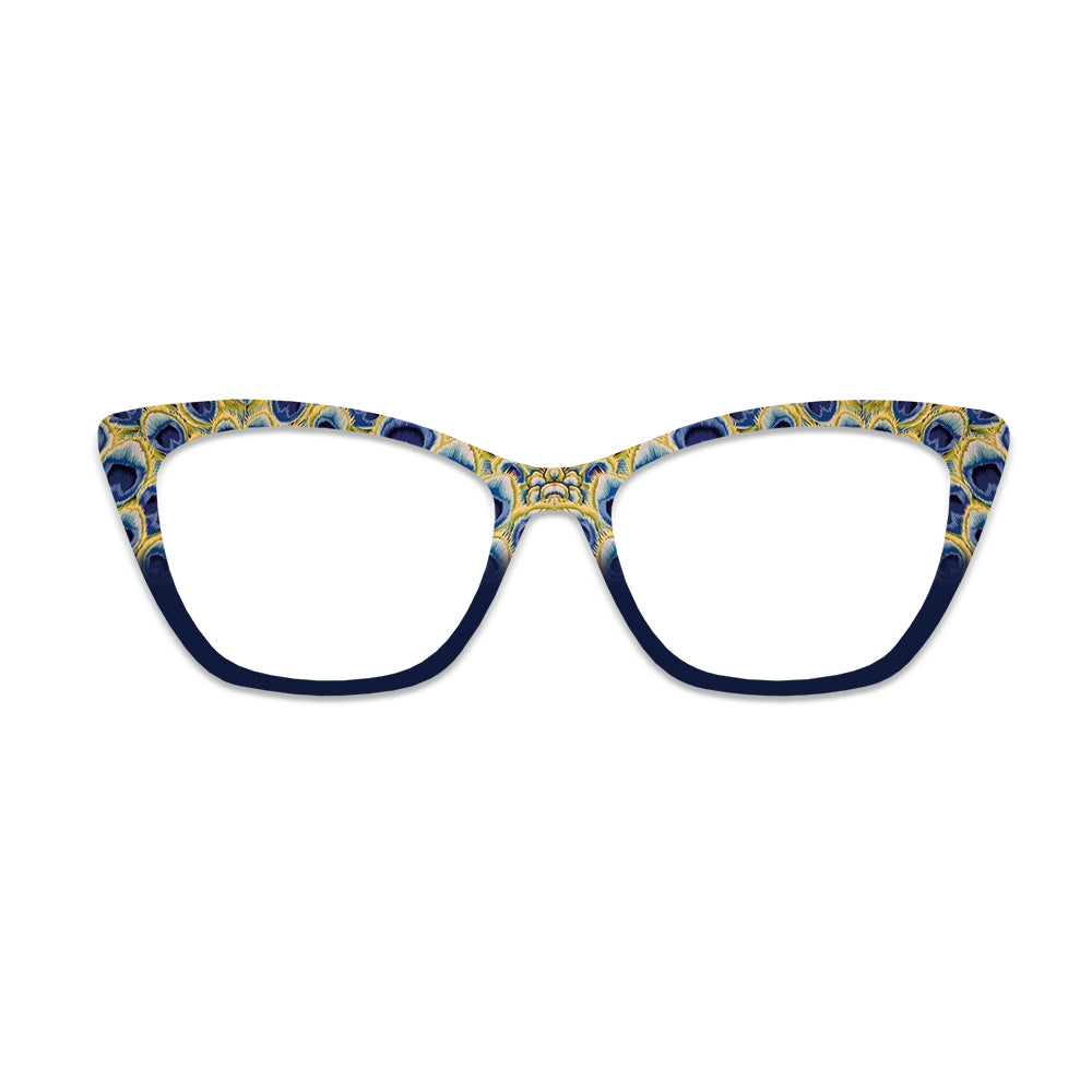 Peacock Feather Glasses Toppers #3354081554