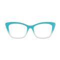 Teal White Gradient Glasses Toppers #2950801267