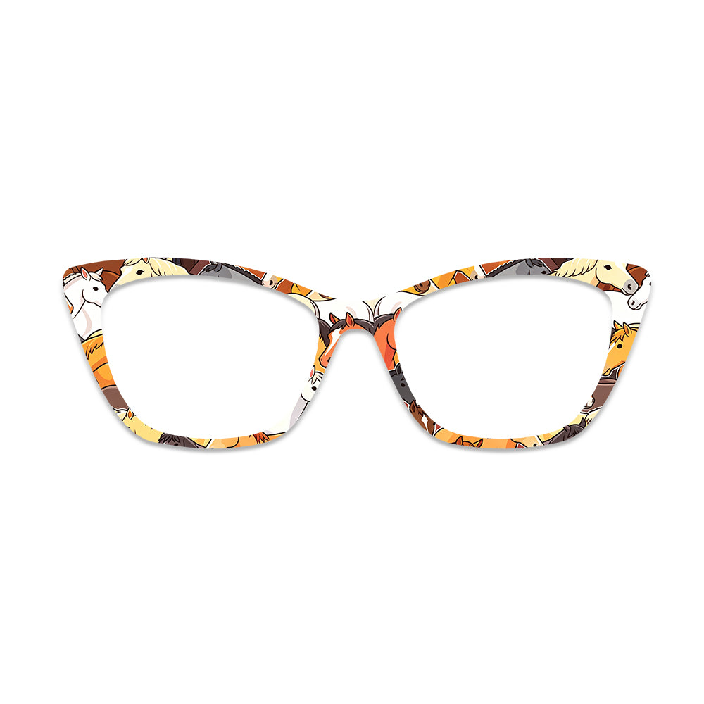 Cartoon Horse Glasses Toppers #5189369042