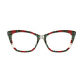 Red Green Plaid Glasses Toppers #3165370801