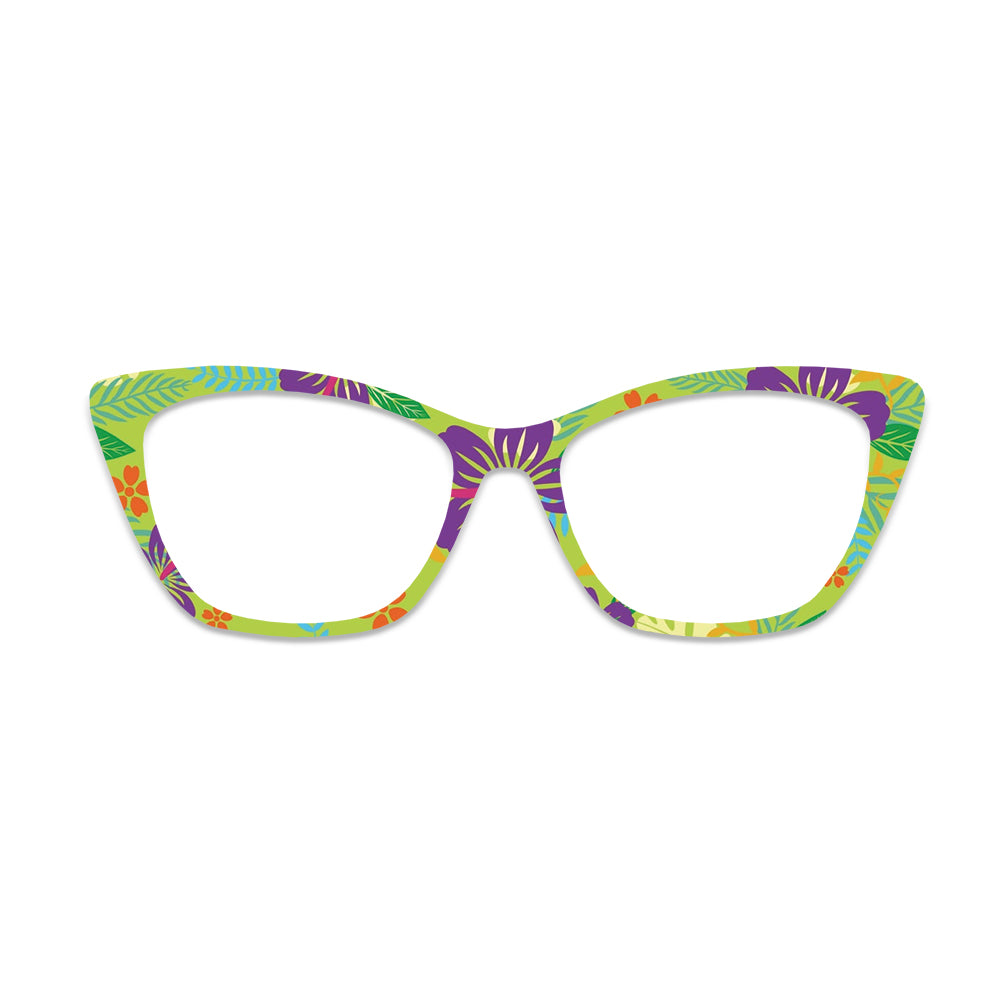 Tropical Floral Pattern Glasses Toppers #8762864866