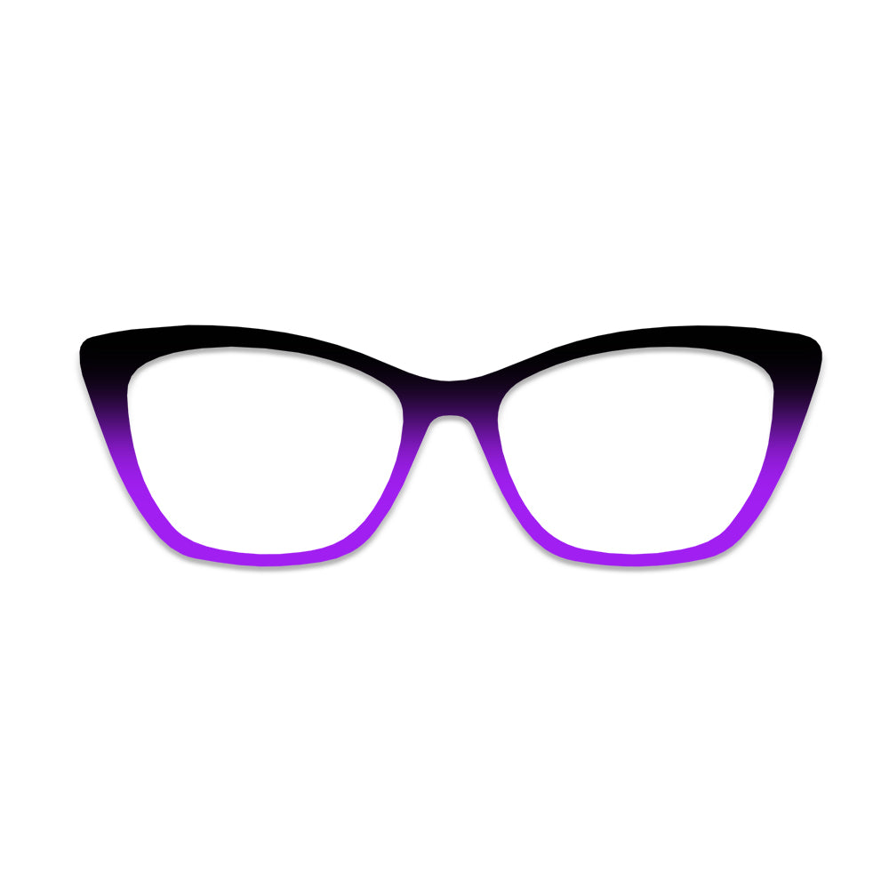 Purple Ombre Pattern Glasses Toppers #8774242652