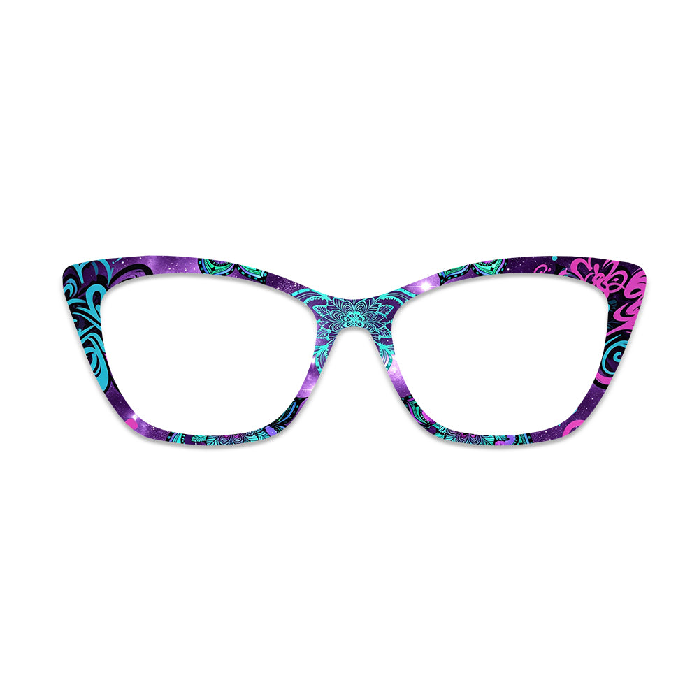 Purple Galaxy Mandala Glasses Toppers #1110615410