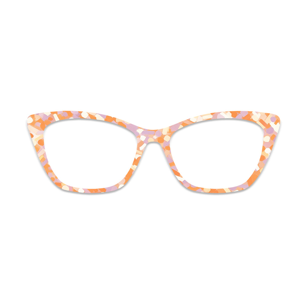 Terrazzo Confetti Pattern Glasses Toppers #8837847376
