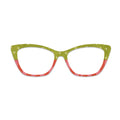 Green Small Flower Red Stripe Glasses Toppers #1505455271