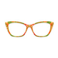 Orange Green Tie Dye Glasses Toppers #1110615411