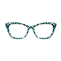 Teal Zigzag Geometric Glasses Toppers #7660246601