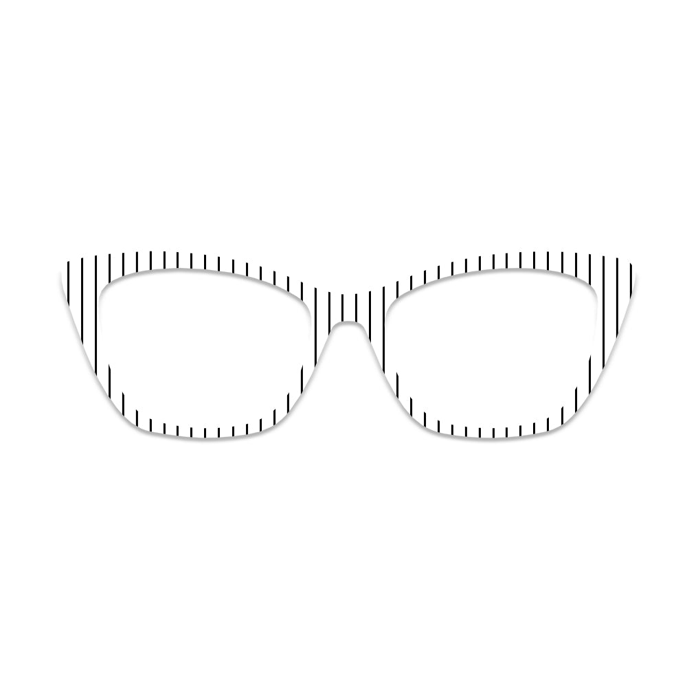 Vertical Dash Stripe Pattern Glasses Toppers #9021042727