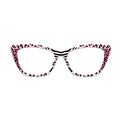 Pink Zebra Leopard Pattern Glasses Toppers #9062591680