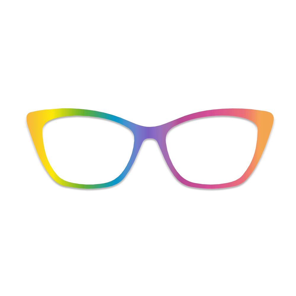 Rainbow Gradient Pattern Glasses Toppers #9119026525