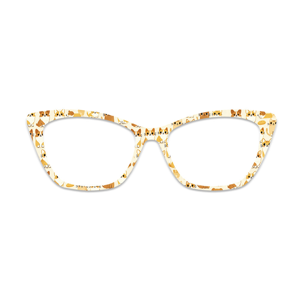 Cute Corgi Dog Pattern Glasses Toppers #9184130498