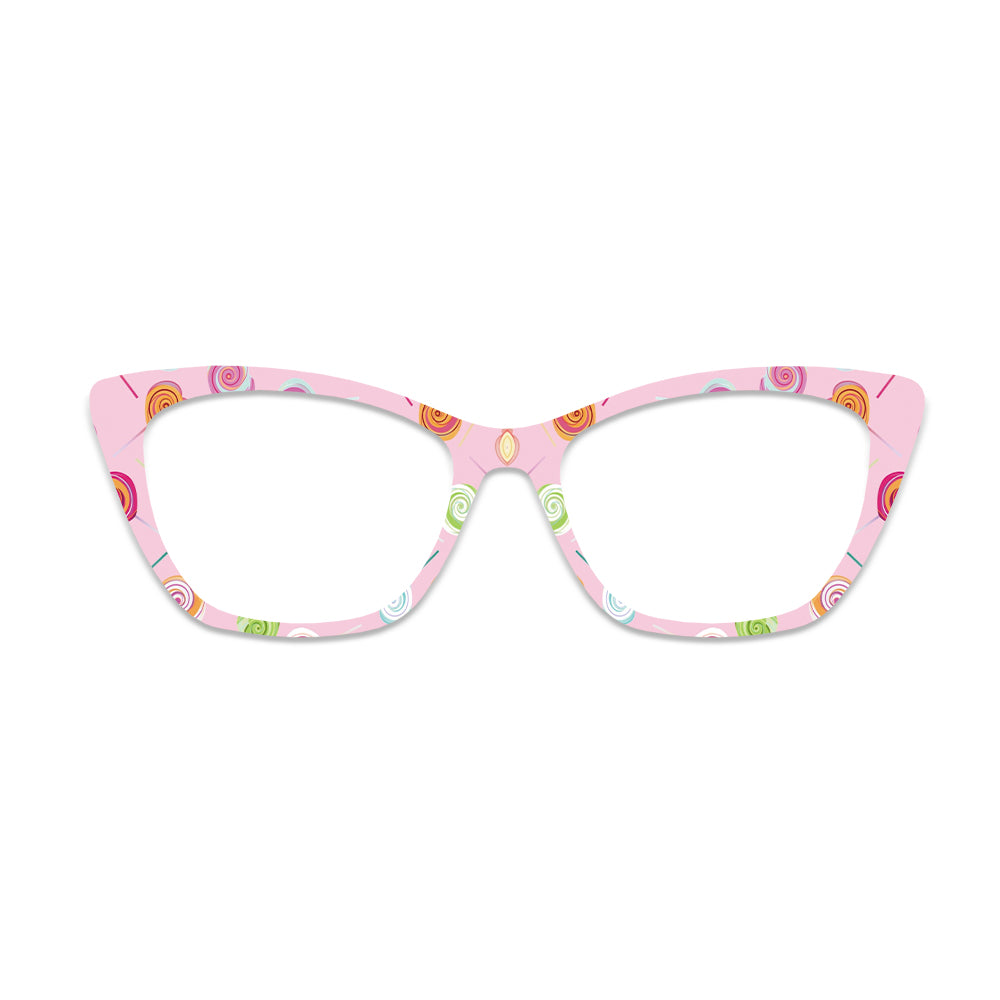 Swirl Lollipop Candy Pattern Glasses Toppers #9192728932