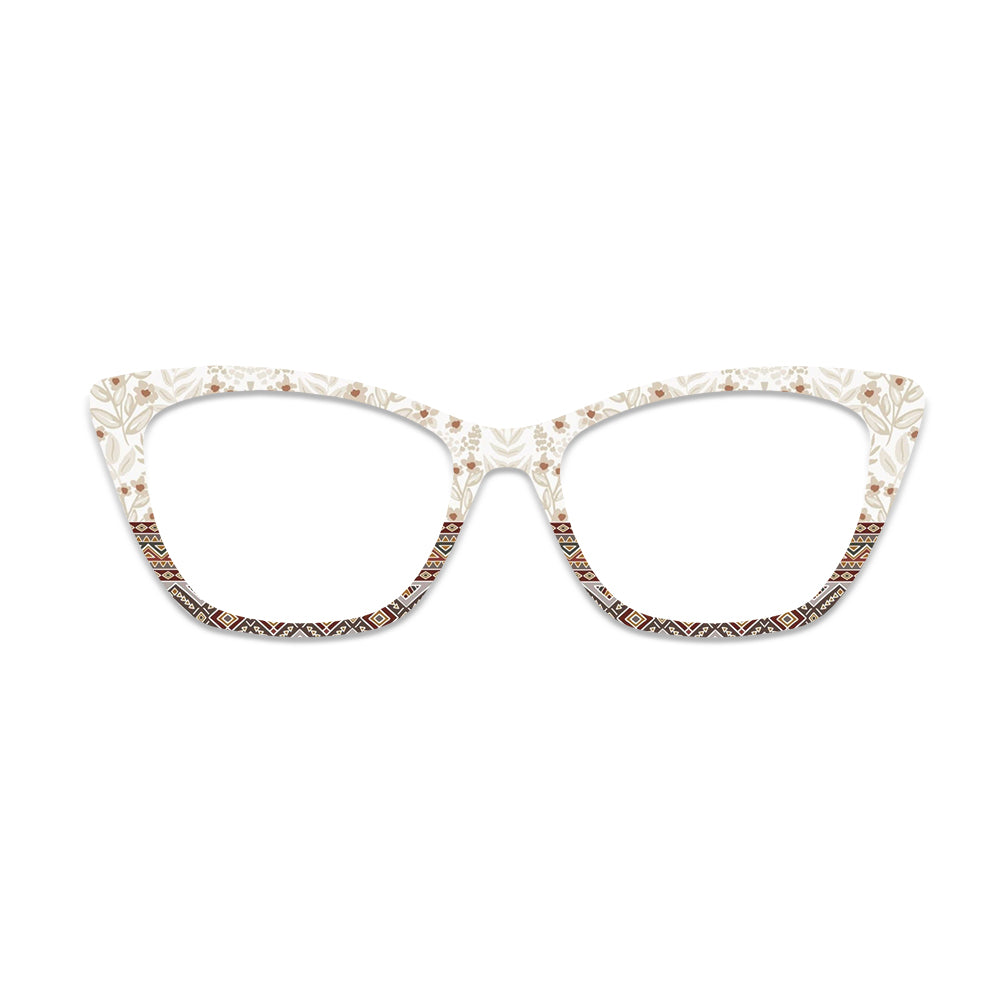 Boho Botanical Tribal Pattern Glasses Toppers #9193000932