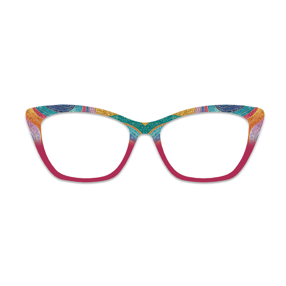 Art Deco Glitter Pattern Glasses Toppers #9284279130