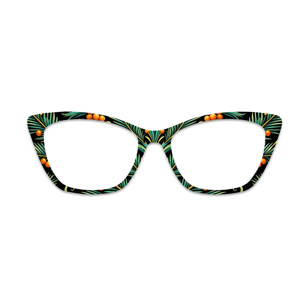 Tropical Palm Leaf Pattern Glasses Toppers #9296253786