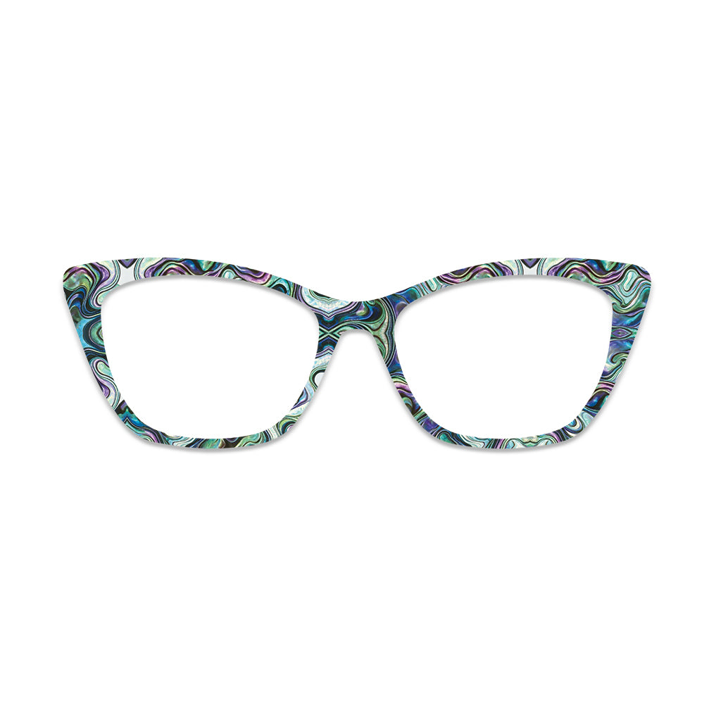 Abalone Swirl Marble Pattern Glasses Toppers #9299760703