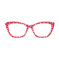 Red Cartoon Hand Gesture Glasses Toppers #3933685554