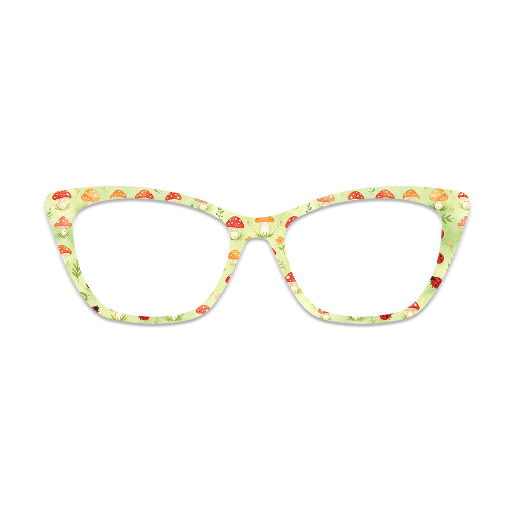 Cute Mushroom Pattern Glasses Toppers #9331298688