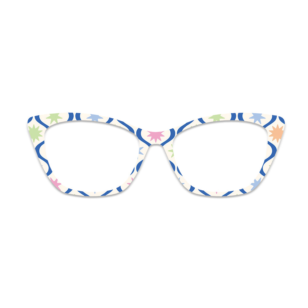 Colorful Starburst Pattern Glasses Toppers #9492202363