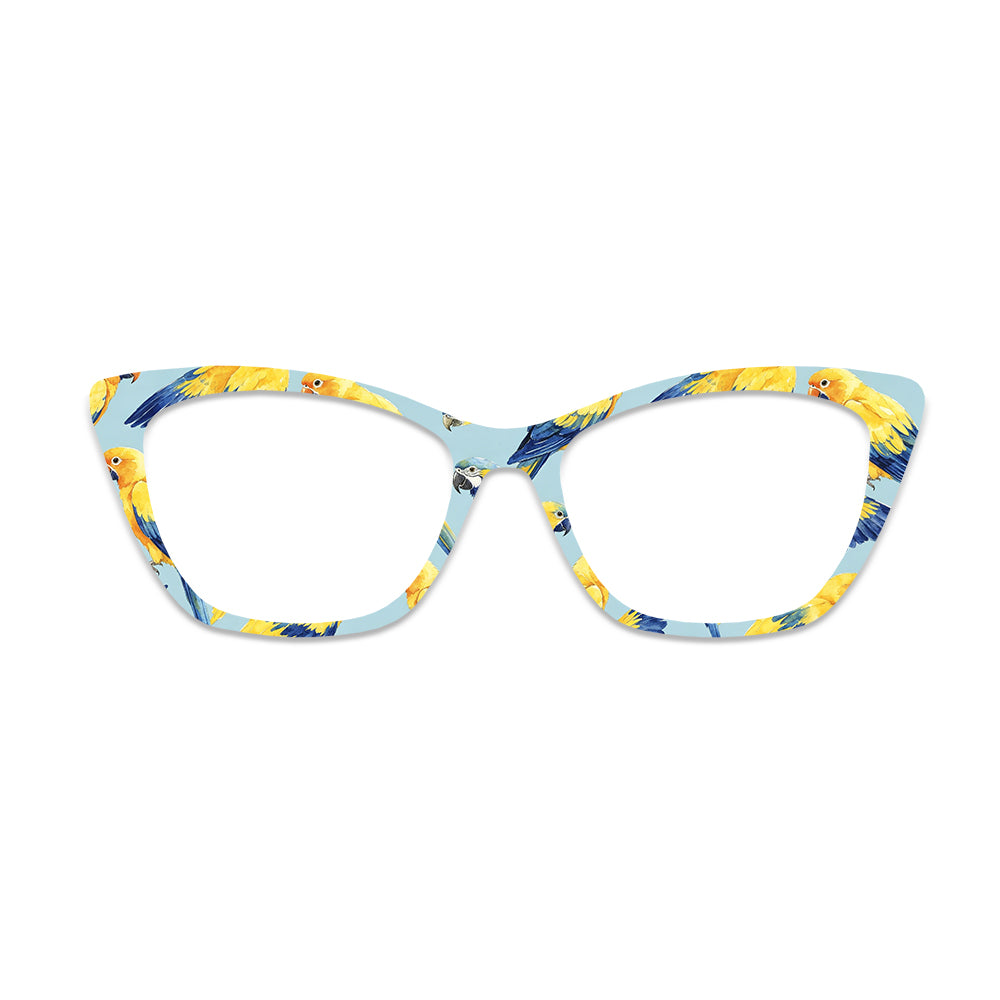 Tropical Bird Pattern Glasses Toppers #9495544007
