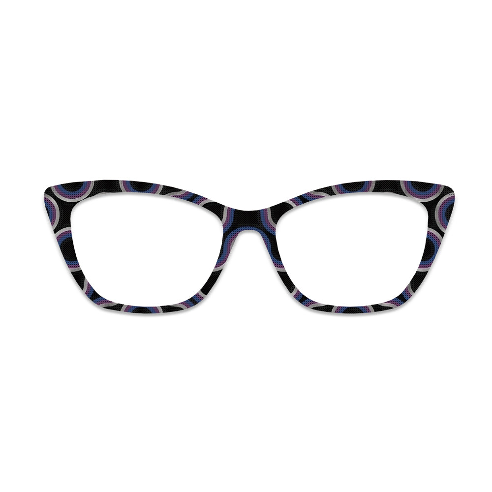 Concentric Circle Pattern Glasses Toppers #9504144396