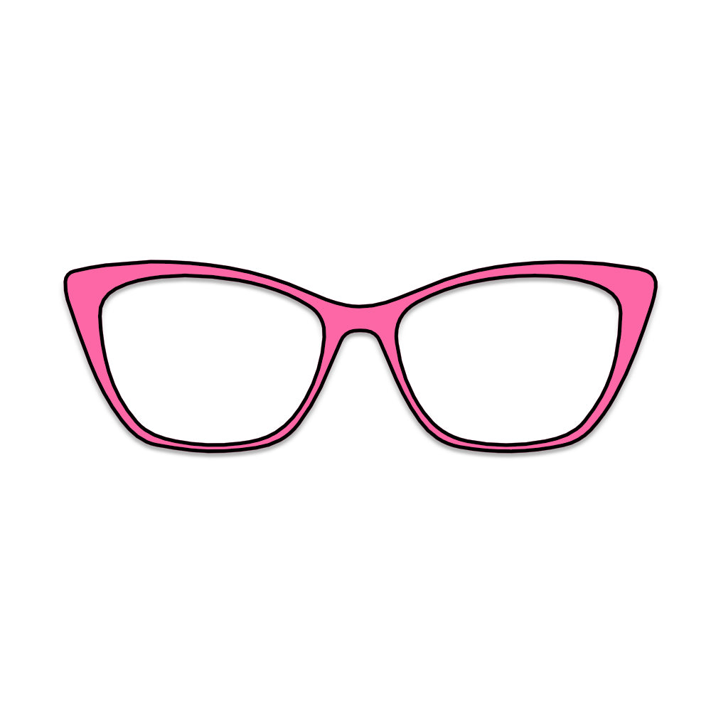 Solid Pink Pattern Glasses Toppers #9550237410