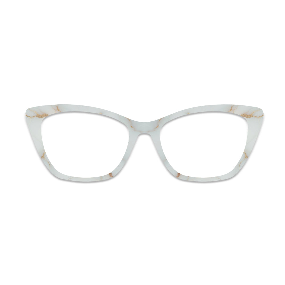 White Gold Marble Pattern Glasses Toppers #9557387383